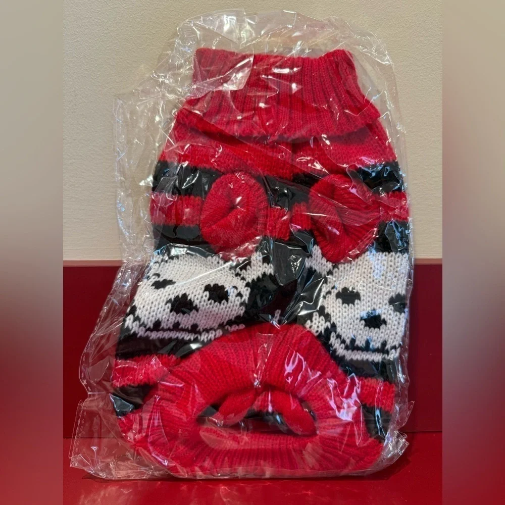 Angoily Dog Red And Black Pirate Sweater For Small Dog